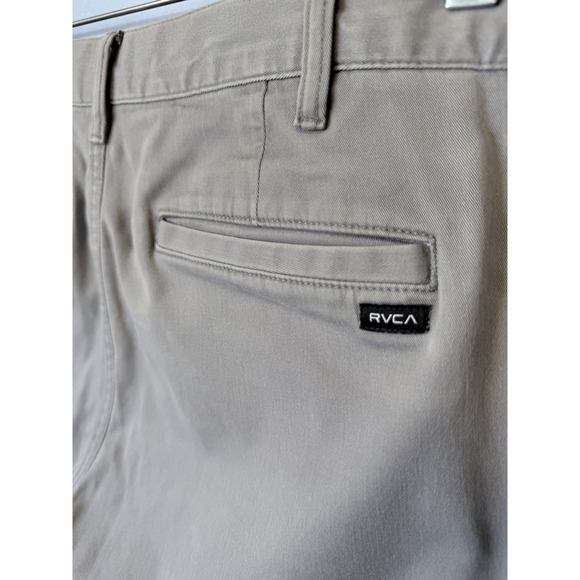RVCA Week End Fit‎ Pants Men's 34 Grey Chino Flat Front Straight Casual - Picture 3 of 6